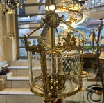 Solid brass ceiling light handcrafted refurbished, Baroque design