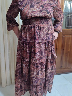 Shein long dress new, size Large, earthy tones