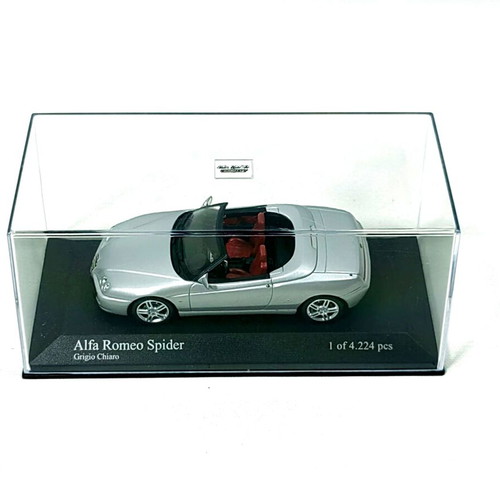 Alfa Romeo Spider 3.2 V6 24V 2003 Silver 1:43 Minichamps Diecast Model New