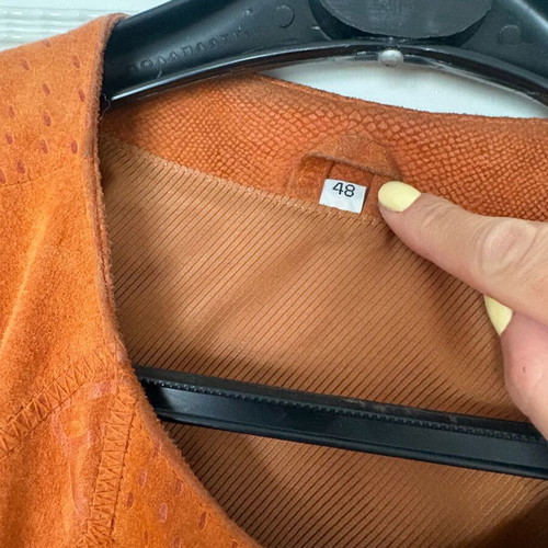 Castor coat German used, size 48, orange
