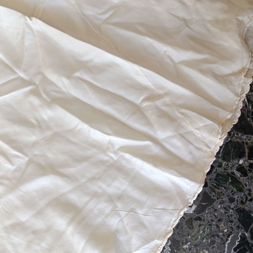 Handmade dress from WWII silk parachute fabric