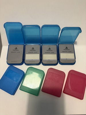 Sony PlayStation 1 Memory Cards pack with protective cases