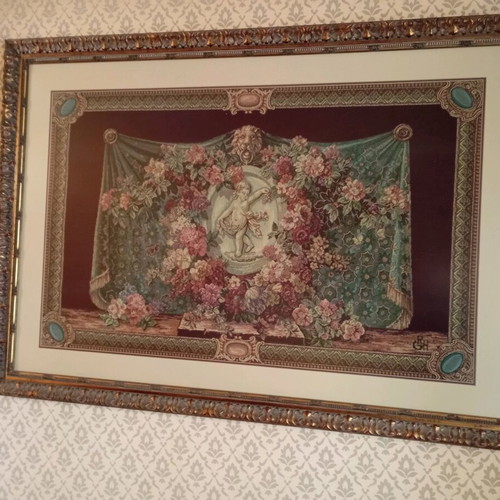 Vintage tapestry wall art "Cupid" by GRH France, like new