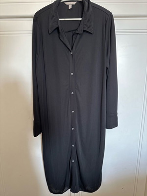H&M shirt dress black transparent new with buttons
