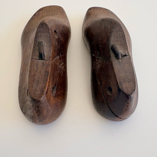 Wooden children's shoe lasts vintage used