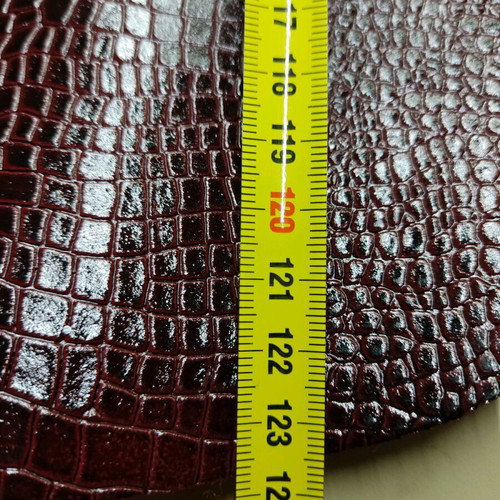 Genuine 2mm leather with pressed crocodile pattern like new, 6 pieces
