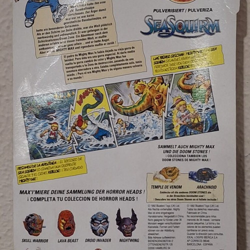 Mighty Max Sea Squirm Horror Heads Playset 1992 new sealed