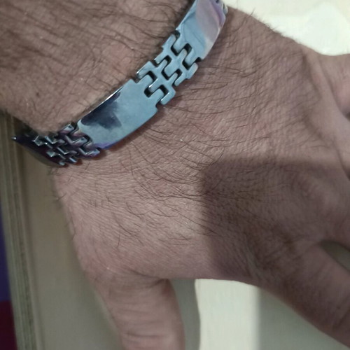 Men's stainless steel handcuff bracelet like new