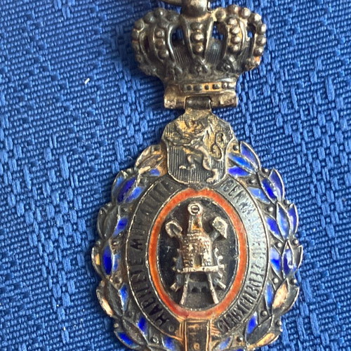 Belgian military sapper medal used, World War II 1940