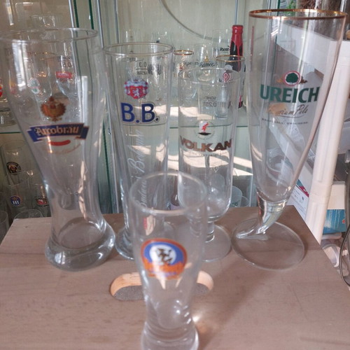 Collectible and rare beer glasses like new