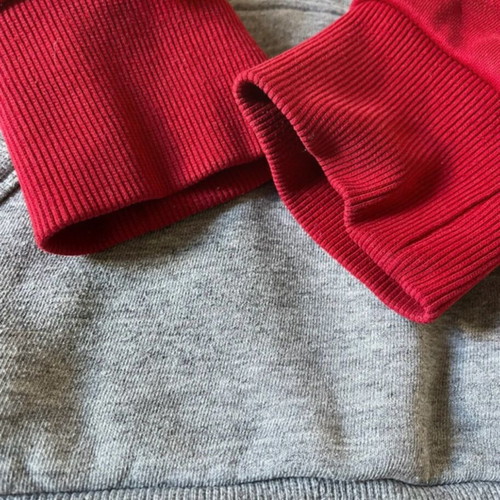 Superdry hoodie used, gray and red, size S