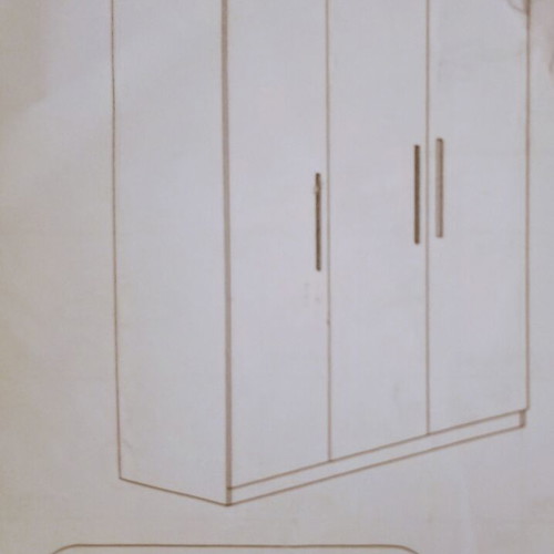 Leroy Merlin Tours-Kalobra triple wardrobe, white-silver