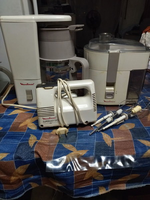 Moulinex kitchen appliances set used, coffee maker, mixer, juicer