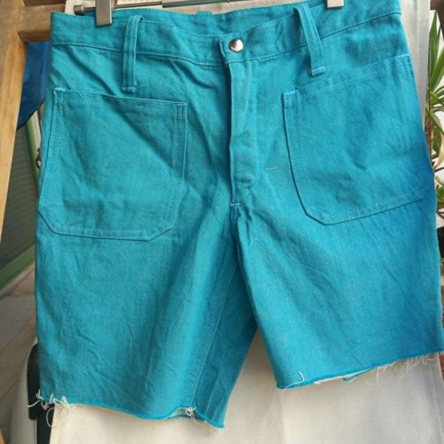 Vintage Jean Shorts petrol color, size XS, new