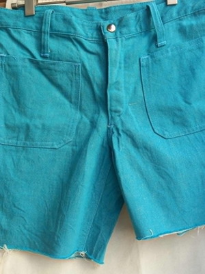 Vintage Jean Shorts petrol color, size XS, new