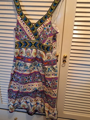 Monsoon purple dress with pattern like new