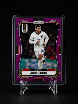 2026 Panini Prizm World Cup Jude Bellingham Purple Wave Prizm Numbered Card