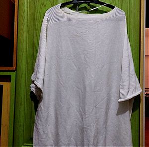 Μπλουζοφορεμα bpc βαμβακερο  ακρυλικο λευκο νούμερο 3 extra large σε στυλ χαμόγελο