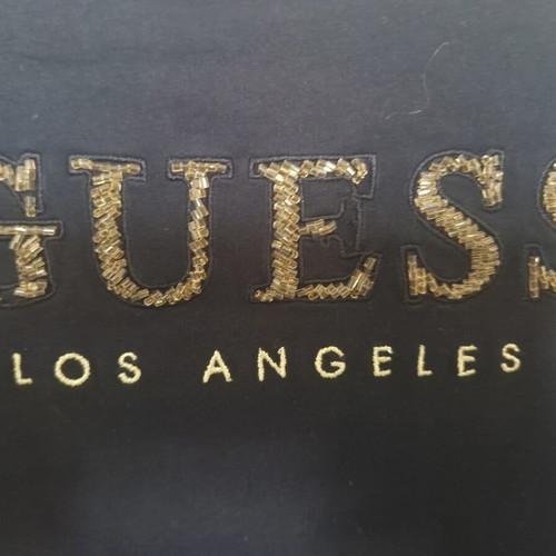 Guess Kids TShirt original with beaded logo, like new, age 12