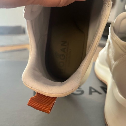 Hogan sneakers beige athletic shoes like new, leather size 39.5
