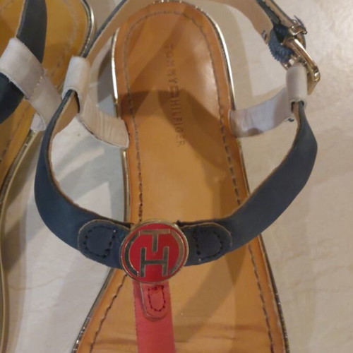 Tommy Hilfiger women's sandal like new, size 40, blue and red