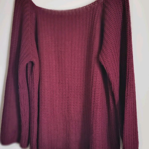 Oversized knitted sweater burgundy like new