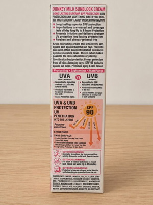 Donkey Milk Protect Sunblock SPF90+ 130ml new, water resistant