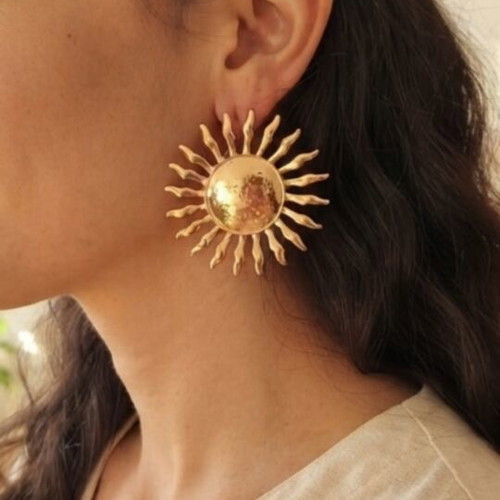 Sun earrings Parfois new, gold tone stainless steel