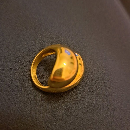 Steel ring gold color new