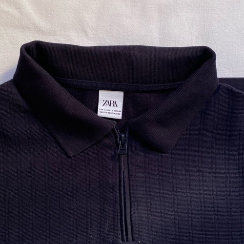 Zara shirt with collar size L like new, black