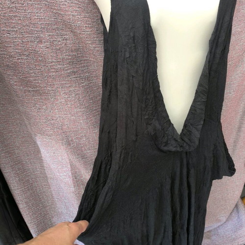 Lauren Vidal XL genuine black blouse dress