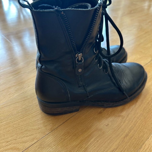 Tsakiris Mallas leather ankle boots used, size 37, black