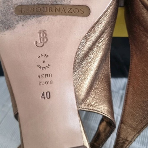 J.Bournazos shoes used, size 40, bronze pumps