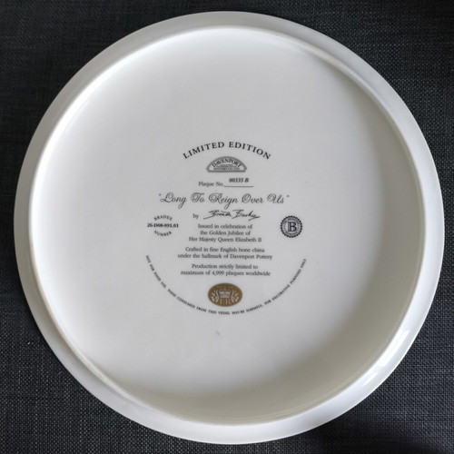 Queen Elizabeth II Golden Jubilee 1952–2002 Limited Edition Bone China Plate