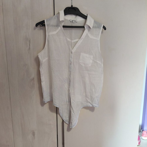 Tally Weijl sleeveless shirt used, white, sizes XS/S
