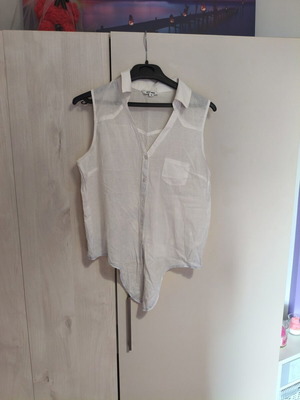 Tally Weijl sleeveless shirt used, white, sizes XS/S