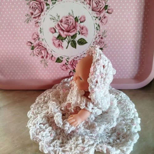 Doll with Handmade Dress and Hat New