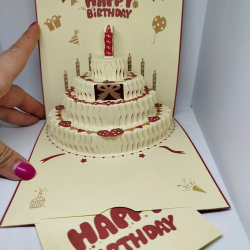 3D birthday card new with envelope
