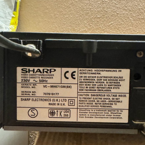 Sharp VC-MH671 Video VHS VCR used, Hi-Fi Stereo, 4-Head