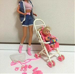 Mattel Strollin' Fun Barbie & Kelly