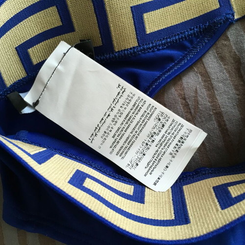 Versace Greca Border Bralette size 4 like new, blue
