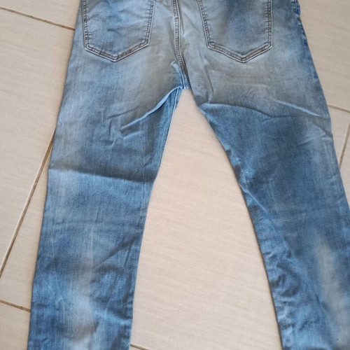 United Colors of Benetton men's pants used, blue denim and beige chino, size M