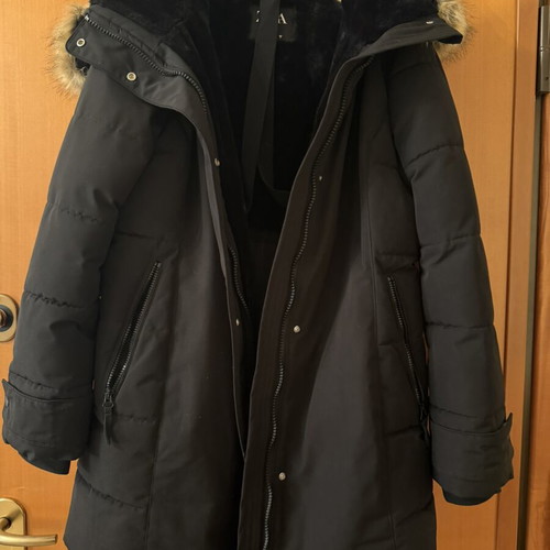 Zara black parka jacket XL, like new