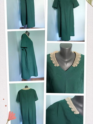 Vintage Burda Model Silk Dress used, plus size 2XL-4XL