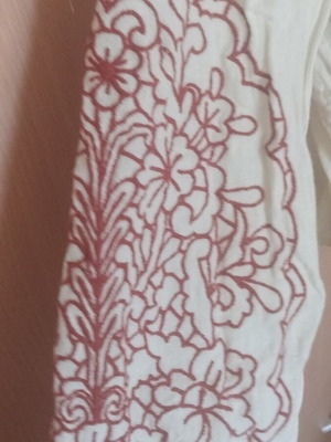 Zara Boho Blouse with Embroidery Size Large New