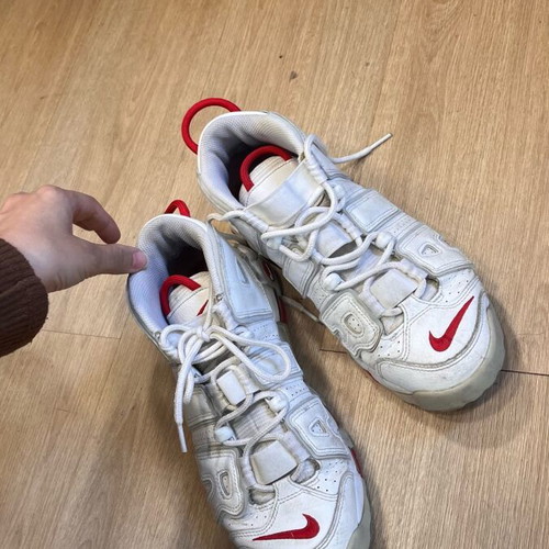 Nike Air Up Tempo shoes used, size 41, white and red