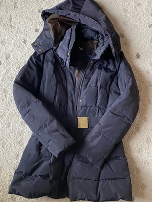 Long down jacket Zara used, blue and brown