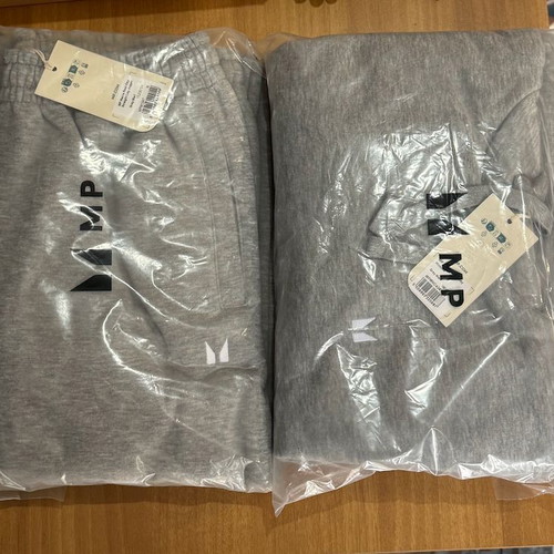 MyProtein MP Men’s Rest Day Set Hoodie and Jogger Grey Marl Size M New