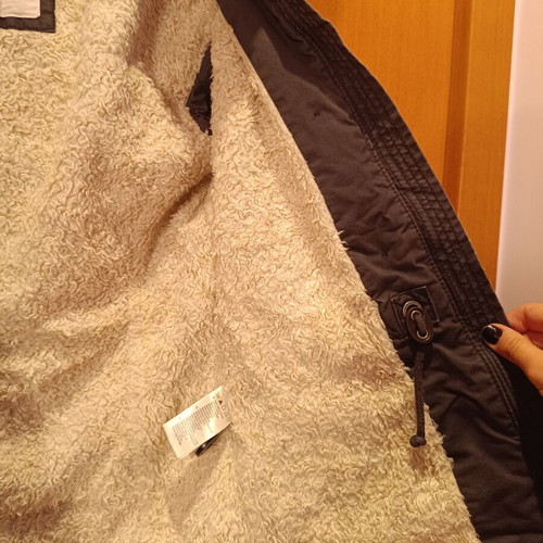 H&M winter jacket used, black and gray, EUR34