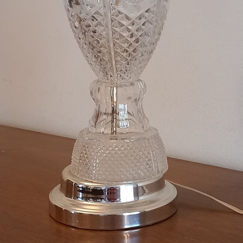 Vintage glass table lamp used